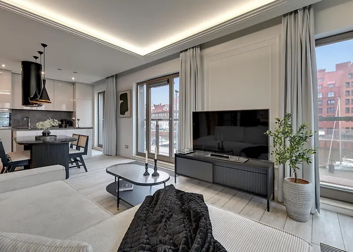 Waterlane River View Premium Spa, Pool & Gym By Downtown Apartament Gdańsk