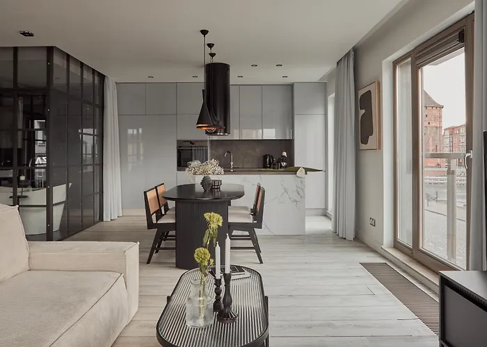 Waterlane River View Premium Spa, Pool & Gym By Downtown Apartment Gdansk